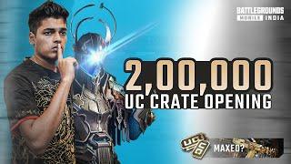 200000.00 UC CRATE OPENING WITH JONATHAN  LUCKY OR WHAT  BGMI