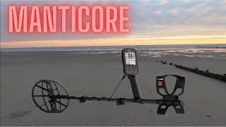 MINELAB MANTICORE A 5-RING DEBUT AT BEACH METAL DETECTING