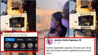 Innocent Sadiki Criticised for taking Content during her burning House 