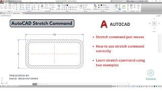 AutoCAD Stretch Command  How to use stretch command correctly  Stretch command just moves