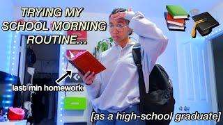 I TRIED my highschool morning routine as a GRADUATE