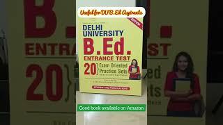 Delhi University B.Ed Entrance Exam 2022 latest book available online #bed2022 #teacher #education