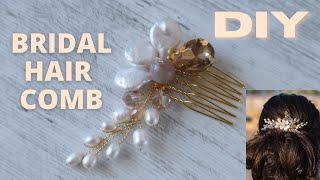 HOW TO CREATE WIRE HAIR COMB  Bridal Jewelry Making  Bridal Jewellery Bridal Hair Accessories DIY