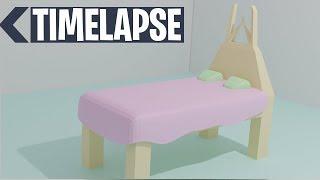 Bed  - Modling Rendering BLENDER TIMELAPSE