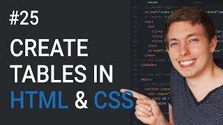 25 Table In HTML and CSS  How To Create Tables  Learn HTML and CSS  HTML Tutorial  CSS Tutorial