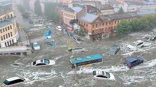 Latvia Today Storm and floods washed away roads and submerged houses in Riga Europe is shocked