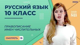 Правописание имен числительных. Видеоурок 25. Русский язык 10 класс