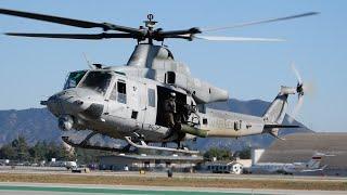 UH-1Y Venom  Super Huey Start-Up & Takeoff U.S. Marine Corps Helicopter BUR