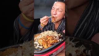 【Truck Cooking】make Okonomiyaki with spicy ramen noodles? 【asmr】#shorts