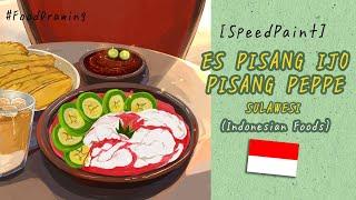 timelapse Es Pisang Ijo & Pisang Peppe - Foods Illustration #010