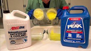 AMSOIL Coolant vs Peak Antifreeze & Coolant Cold Flow Test