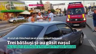 Trei indivizi puşi pe scandal l-au şicanat în trafic pe un motociclist