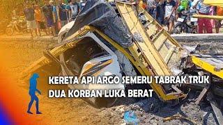 NGAWI Kereta Api Argo Semeru Tabrak Truk Dua Korban Luka Berat