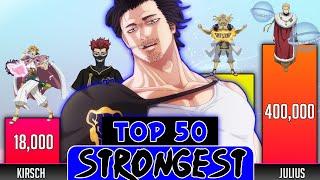 Black Clover Power Levels - Top 50 Strongest Black Clover Characters Power Levels - SP Senpai 