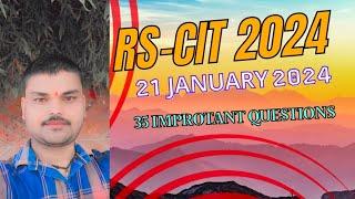 RSCIT Exam 4 August 2024 Rscit exam Most important questions 2024 Paper leak।।