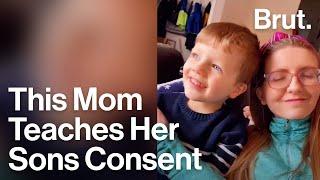 Mom Teaches Young Sons About Consent