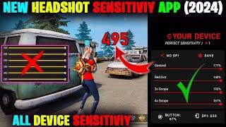 New AUTO Headshot Sensitivity App 2024  200 Sensitivity in Free Fire  Harsh78