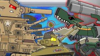 Monster Trap Tankozilla vs Patriot KV-44 - Cartoons about tanks