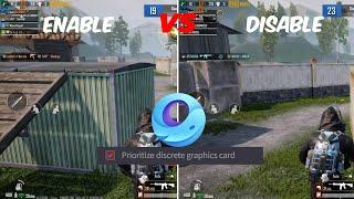 Gameloop Priotrize Discrete Graphics Card ON Vs Off  Performance Comparison  Pubg Mobile  2024