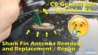 Shark Fin GPS Antenna Removal and Replacement  Repair on an Audi A6 C6 4F 2004 - 2011