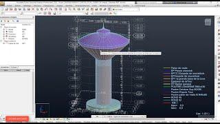 MODELISATION CHATEAU DEAU DE 2000 m3 avec Robot structural analysis