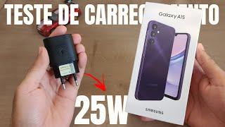 TESTE DE CARREGAMENTO Galaxy A15  + CARREGADOR TURBO 25W