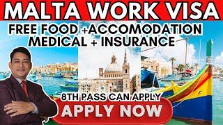 MALTA WORK PERMIT VISA WITH JOBS 2024  MALTA VISA  MALTA WORK VISA