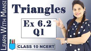 Class 10 Maths  Chapter 6  Exercise 6.2 Q1  Triangles  NCERT