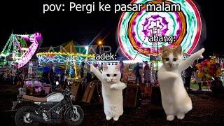 Pov  pergi ke pasar malam  meme kucing  13