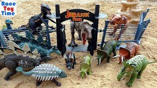 Huge Jurassic World Dinosaurs Collection Toys For Kids - Lets Visit the Jurassic Park