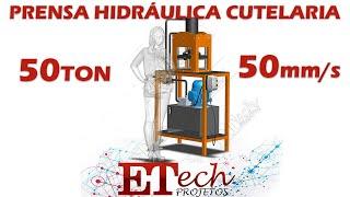 Prensa Hidráulica Caldeamento Conformação Cutelaria 50t 50mms - Press Machine