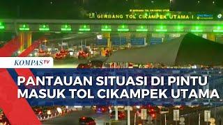 Begini Pantauan Udara Arus Lalu Lintas di Gerbang Tol Cikampek Utama