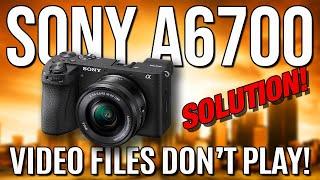 SONY a6700 Video Files Wont Play  SOLUTION & FIXED