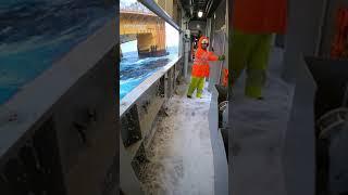 Unpredictable wave hits deck in the North Sea  Hilarious moment