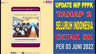 Cetak SK 03 Juni 2022 Update NIP PPPK 2021 Tahap 2 Seluruh Indonesia