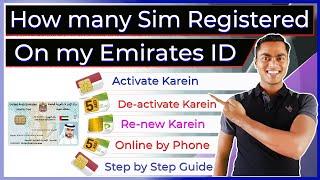 How many SIM registered on my Emirates ID  Etisalat Du Sim Card  Sim Renewal Activation Process