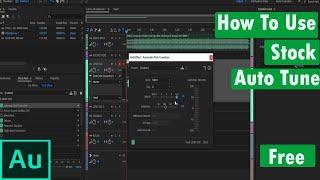 How To Use Stock Auto Tune In Adobe Audition