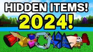 ALL HIDDEN ITEMS 2024  Build a boat for Treasure ROBLOX