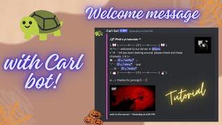 ༊*·˚ welcome message tutorial  Carl bot  Pinky