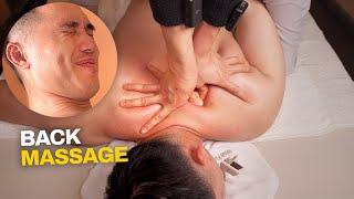 ASMR  I Got an Intense Back Massage  Neck Shoulder Massage  Body Stretching
