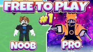 NOOB to PRO Anime Evolution Simulator Free to Play F2P version - Zero Robux spent - Part 1