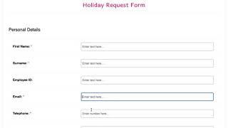 Holiday Request Form