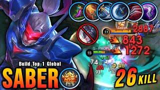 26 Kills One Shot Build Saber Crazy Critical Damage - Build Top 1 Global Saber  MLBB