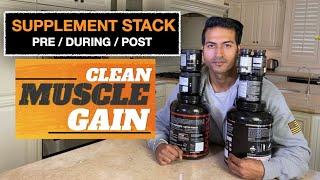 Supplement Stack PreDuringPost  - CLEAN MUSCLE GAIN Program by Guru Mann