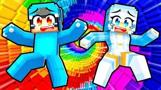 My Twin Sister Meets MY CRAZY FAN GIRLS IN Minecraft DROPPER BUT YOU FALL FOREVER