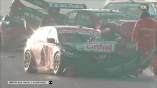 Massive crash red flags Race 3 in Tasmania