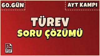 60.Gün  Türev-1 Soru Çözümü  25 Soru +Ekstra 70 Günde #AYT Kampı PDF