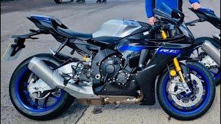 NEW YAMAHA YZF R1M 2023 on STOCK Exhaust System Sound Walkaround