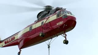 CalFire Helicopter Flood Fighting Operations in Tulare County - March 2023