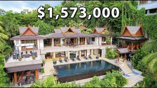Touring a $1.5M Thai-Style HILLSIDE MANSION with SEA VIEWS in PHUKET